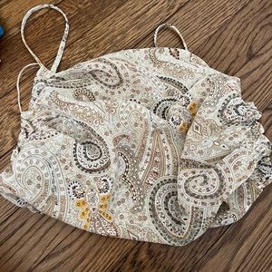 banana pattern top, open back super cute